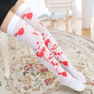2 Pares Medias Estampadas de Sangre Recién Nacido Calcetines Leggings Fiesta Mascarada - Imagen 1 de 12