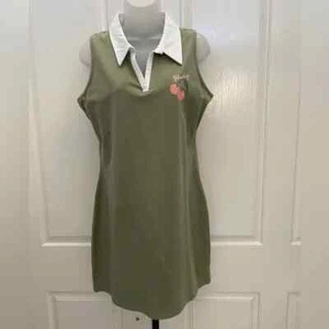 NEW wTag-Hurley Green Collared/Sleeveless Dress L - Picture 1 of 3