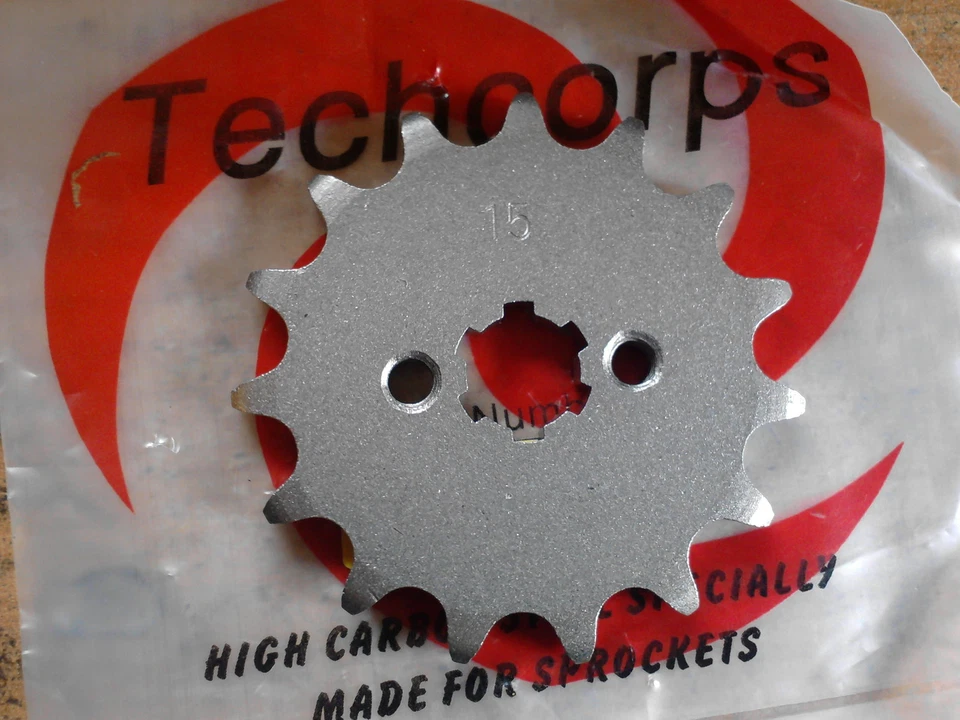 Piñón delantero 15T se adapta a Yamaha YSR 50 (Pocketbike) 1987-92 (420)  Foto 1 de 1