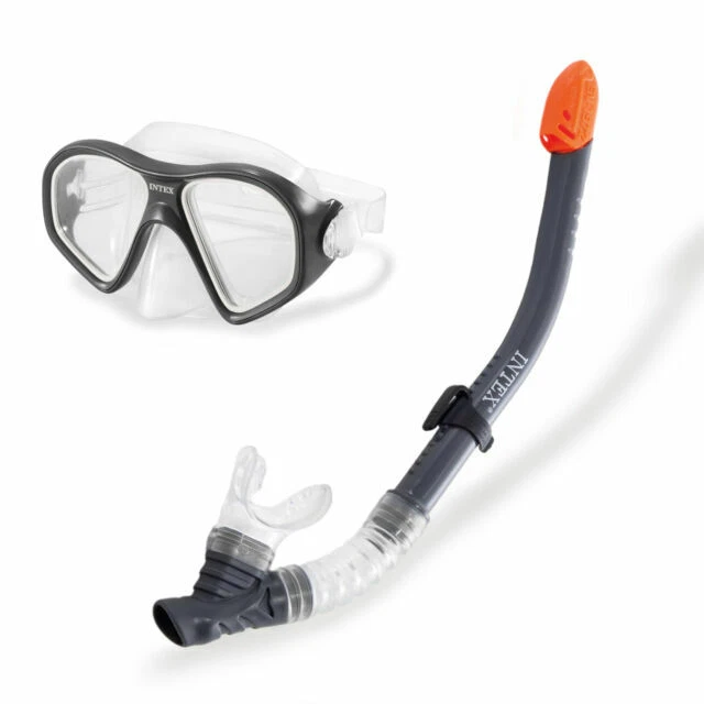 NEW INTEX 55648E WATER SWIM MASK SNORKEL SET POOL TOY TPR FRAME 14YR UP 7529761 - Image 1 of 1