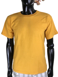 Suntan T-shirt Homme Jaune Vêtement Eté Occasion Manche Courte Col Rond Taille S - Bild 1 von 9