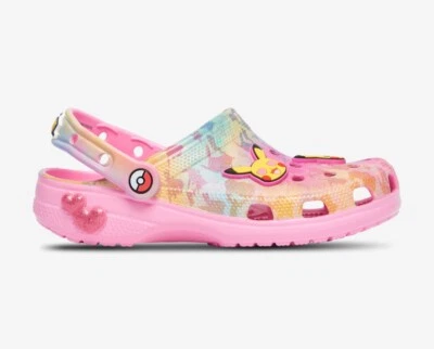 ¡Nuevo lanzamiento! Zuecos Crocs Pokemon Clásicos Rosa/Negro PS GS NUEVOS CON ETIQUETAS Foto 1 de 4