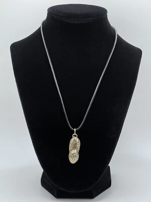 Peanut Pendant Charm (1.25” Actual Peanut Size) With New Black Cord Necklace - Image 1 of 4