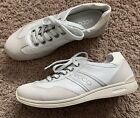 Ecco Women's Shoes Sneakers Lace Up Cream Ivory White Leather Comfort 39 8.5