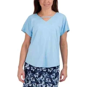 Tranquility by Colorado Clothing Women's V-neck Top Sky Blue XL - Picture 1 of 2