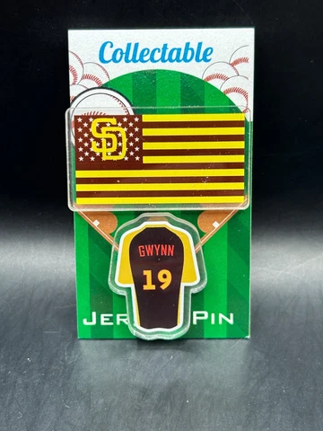San Diego Padres Tony Gwynn jersey lapel pin & FRIAR flag-Collectables-Mr Padre Cover