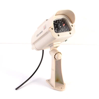 Fake Dummy Solar Powered Home Security CCTV Camera Surveillance Blinking Red LED - Image 1 of 4