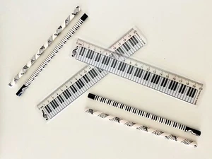 Musical Themed Stationary Novelty Pencils with Musical Staff or Keyboard Design - Picture 1 of 11