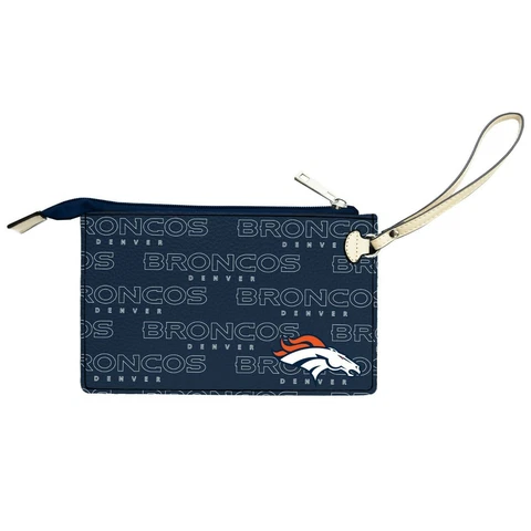 Denver Broncos NFL Victory Wristlet Fashion Handbag with Strap Cover