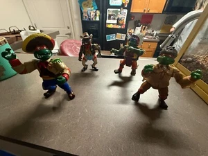 Teenage Mutant Ninja Turtles WACKY WILD WEST Complete Set LOOSE *READ* 1992 Toys - Picture 1 of 17