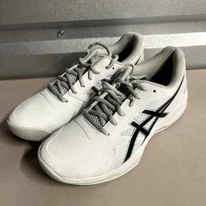ASICS Men's White Black GEL Game 8 Athletic Tennis Shoe Sneakers - Size 6H - Picture 1 of 9