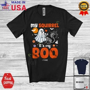 Nombre Personalizado My Squirrel My Boo; Camisa Humorosa Halloween Ardilla Fantasma Esqueleto - Imagen 1 de 7