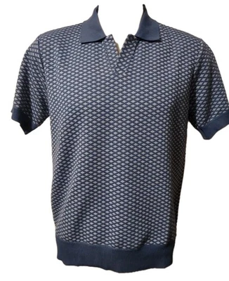 Buffalo David Bitton Polo Shirt Mens Size M Blue Short Sleeve Collared Polyester - Image 1 of 4