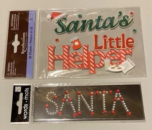 NEW! Lot 2 of Santa -Christmas Themed Scrapbooking Stickers & Embellishments - Picture 1 of 3