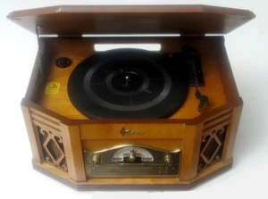 Reproductor multimedia 4 en 1 de colección Emerson CD casete radio AM FM y tocadiscos FUNCIONA - Imagen 1 de 16
