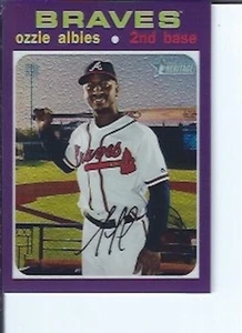 Ozzie Albies 2020 Topps Heritage Purple Chrome - Picture 1 of 1