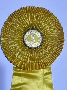 Horse Show Equestrian Rosette Ribbon 35" 1983 Kentucky State Fair 3rd Place - Picture 1 of 5