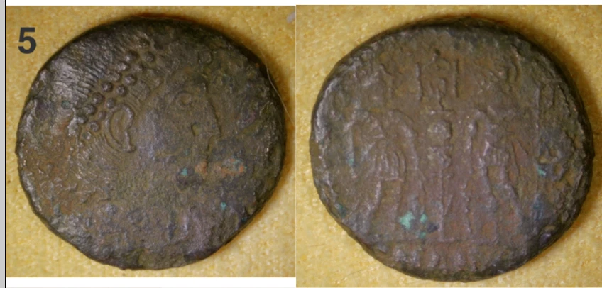 Constantine I the Great 307-337 AD Roman Empire Genuine AE Bi Nummus Coin - Image 1 of 1