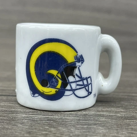 ST LOUIS LA RAMS VINTAGE NFL FOOTBALL 1" MINI COFFEE CUP CERAMIC MUG Cover
