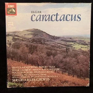 EMI SLS 998 - ELGAR Caractacus - GROVES -QUAD ST BLACK ANGELS 2LP BOX - TAS LIST - Picture 1 of 7