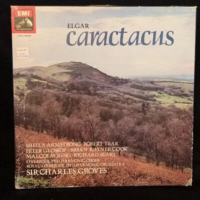EMI SLS 998 - ELGAR Caractacus - GROVES -QUAD ST BLACK ANGELS 2LP BOX - TAS LIST - Image 1 of 4