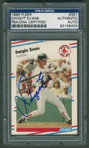 DWIGHT "DEWEY" EVANS - TRADING/SPORTS CARD SIGNED - Picture 1 of 2