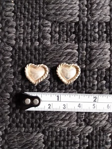 COPPIA di conchiglie a vite vintage argento alpaca 5/8 in cuore punta fine briglia rein Chicago - Foto 1 di 2