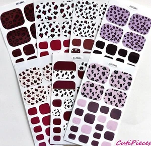 Arte en uñas Leopardo Mancha Animal Estampado Puntera Envoltura de uñas Cubierta completa Esmalte Pegatinas para pies - Imagen 1 de 8