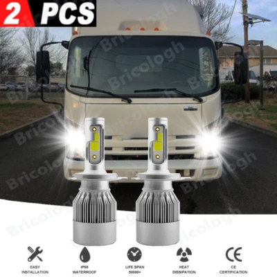 LED HID Headlight Bulb Conversion kit H4 9003 6000K Fits 2006-2013 Isuzu NPR-HD - Image 1 of 4