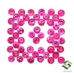 3 mm Natural Ruby Round Cut Lot 20 Pcs 2.33 CTS Calibrated Loose Gemstones - Picture 1 of 6