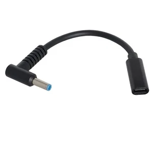 Type C Female Input to DC 4.5mm x 3.0mm Power PD Charge Cable For HP Laptop s - Picture 1 of 11