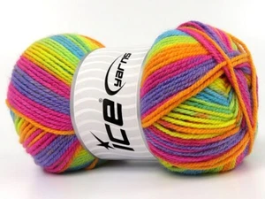 Markridge Rainbow 80864 Ice Yarns Acrylic DK Self-Striping 90gr 273yds - Picture 1 of 5