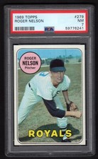 1969 Topps #279 Roger Nelson PSA 7 NM T1969279psa