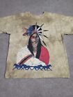 Vintage 1996 The Mountain Native Art Tie Dye Tshirt L USA Tennessee River