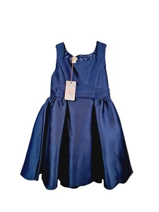 Storm By Monsoon Navy Blue Girls Bow Detail Occasion Mila Dress 10 Years - Picture 1 of 6