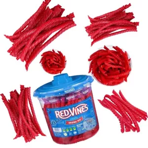 Red Vines Original Twists Soft Chewy Cane Sugar Sweet Candy Treat Strips Party - Bild 1 von 6