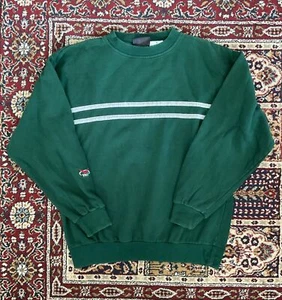 Sudadera vintage Voit cuello redondo verde gris a rayas para hombre L - Imagen 1 de 6