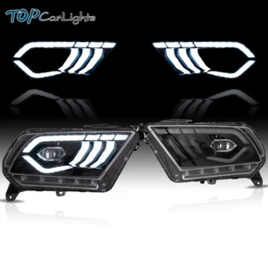 VLAND LED Projector Headlights For 2010-2014 Ford Mustang W/Sequential Signals - Picture 1 of 16