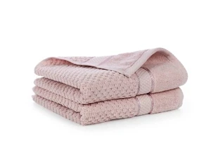 Amplio juego decorativo de 2 toallas de mano 100% algodón - altamente absorbente, texturizadas palomitas de maíz - Imagen 1 de 42
