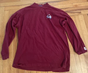 Colorado Avalanche Starter Shirt/Turtleneck XXL NHL Vintage Embroidered - Picture 1 of 7