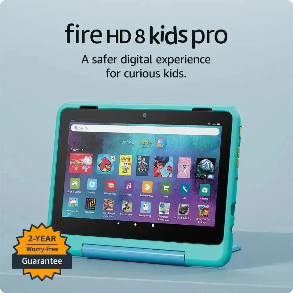 Amazon Fire HD 8 Kids Pro 8" Tablet Latest Model 3GB RAM  13h Battery , 32GB - Image 1 of 4