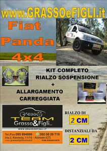Kit COMPLETO Rialzo Molle + 4 Distanziali Ruota 2cm For Fiat Panda 4x4 2003>2012 - Picture 1 of 3