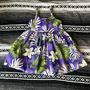 Pacific Legend lila Hawaii Print Mädchen Kleid Größe 5/6 100 % Baumwolle - Bild 1 von 4