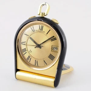 SCHÖNER SELTENER JAEGER LECOULTRE MEMOVOX DATUM WECKER REISEUHR 60er VINTAGE FUNKTIONIERT - Bild 1 von 12