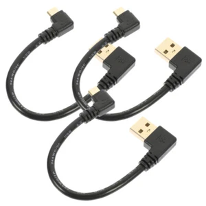 3pcs Short Micro Usb Cable Right Angle Micro Usb 90 Degree Micro Usb Cable - Zdjęcie 1 z 12