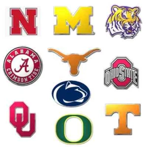 New Pick your Teams NCAA Car Truck Aluminum Color 3-D Sticker Decal Emblem - Picture 1 of 37