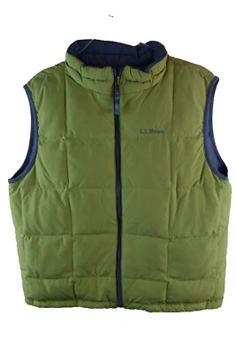 Chaleco acolchado reversible LL BEAN verde púrpura talla XL niñas niños cremallera completa informal Foto 1 de 4
