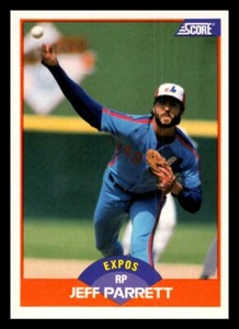 1989 Score # 377 - Jeff Parrett - Montreal Expos - Picture 1 of 2