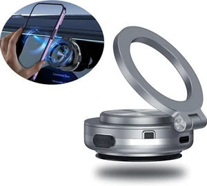 Magnetic Suction Phone Mount 2025 Upgrade Electric Vacuum Car Phone Holder 360 R - Picture 1 of 12