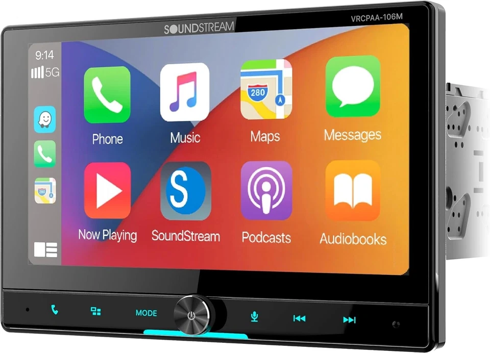 Soundstream VRCPAA-106M 10.6" Double Din Car Stereo Apple CarPlay + Android Auto - Image 1 of 4